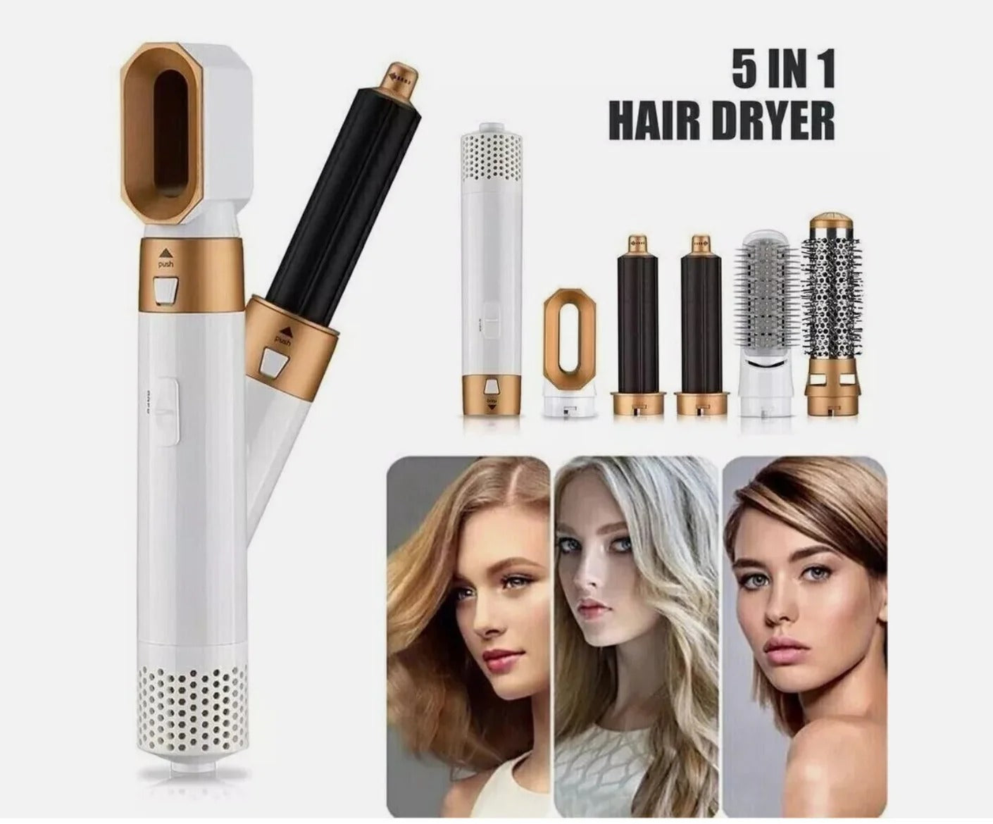 5-in-1 Hair Drying & Styling System for Curling, Smoothing, and Volumizing