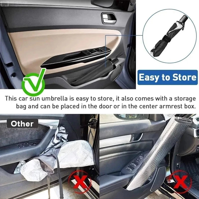 Car Windshield Umbrella مظلة للزجاج الأمامي للسيارة