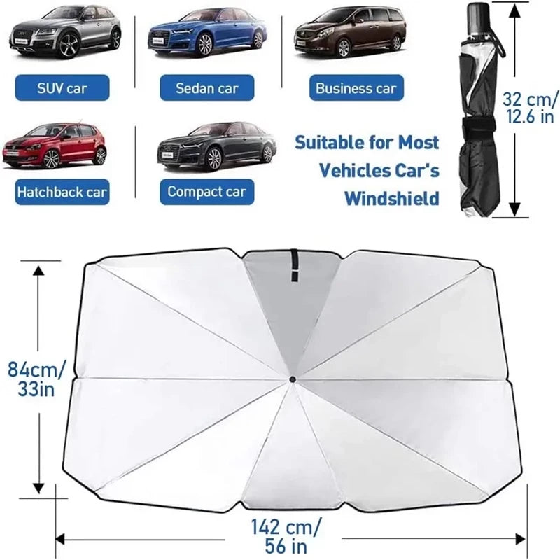 Car Windshield Umbrella مظلة للزجاج الأمامي للسيارة